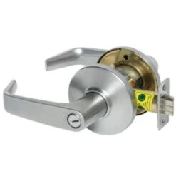 Best® 9k Series 3.5 In Convex Privacy Function Cylindrical Lockset (Contour/angle Return) (Satin Chrome)