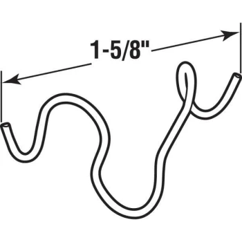 GENERIC Make 2 Fit Rams Horn Clip, Chrome , Package Of 250 - Image 2