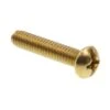 GENERIC Machine Screws, Rd Hd, Phil/Slot Comb Dr, Brass, Package Of 50