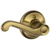 Schlage Residential F Ser Dmy Lt Hand Satin Brass Clear Finish Flair Lever