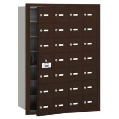 Salsbury Industries 4b+ Horizontal Mailbox, 28 A Doors, 27 Usable, Bronze
