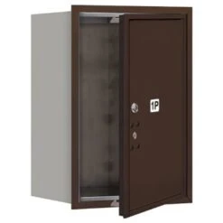 Salsbury Industries Recessed Mount 4c Horizontal Mailbox, Column, 1 Pl6, Bronze
