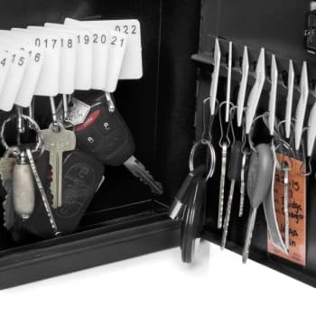 Adir Office Steel Heavy-Duty 40-Key Cabinet W/comb Lock Black W/100 Key Tag - Image 2
