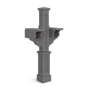 Mayne Rockport Double Mail Post - Graphite Grey