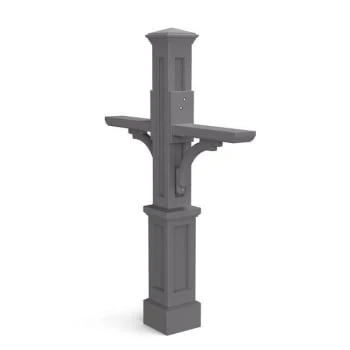 Mayne Newport Plus Double Mail Post - Graphite Grey