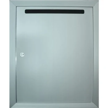 Florence Mfg Surface Mount Collection Box Aluminum , Engraved LETTERS With USPS Lock Prep