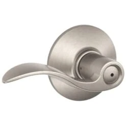 Schlage F-Series Lock F40 Privacy Lever Accent Lever (Satin Nickel)