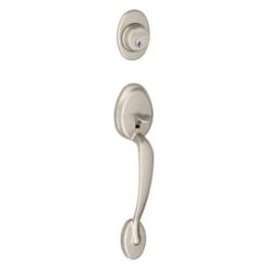 Schlage F-Series Lock F58 Exterior Lever Plymouth Knob (Satin Nickel)