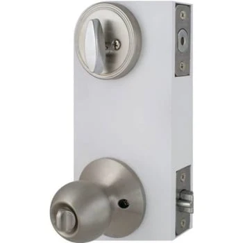 Defiant Saturn Stnls Steel Entry Knob And Sgl Cylinder Deadbolt Combo Pack - Image 4
