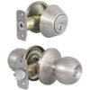 Defiant Saturn Stnls Steel Entry Knob And Sgl Cylinder Deadbolt Combo Pack