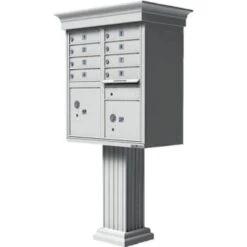 Flrence Mfg Vital 1570 Cluster Box, 8-Mailbxes, 2-Lockers, 1-Outgoing Pedestal