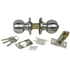 Danco Entrance Keyed Door Knob Lock Set For Mobile Homes "brushed Nickel