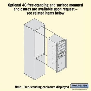 Salsbury Industries® 4c Mailbox 11 Unit 41 Inches Single 4 Mb1 Door 1 Pl5 Bronze - Image 5