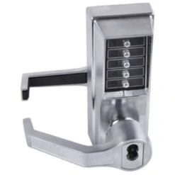 Dormakaba Cylindrical Lever Lock, 2-3/4 Backset, 3/4 Throw Latch, Satin Chrome