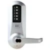 Dormakaba Mortise Combination Lever Lock, No Deadbolt, Less Core, Satin Chrome