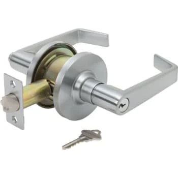 Shield Security® 530075 Entry Bridgeport Lever, 2.75" Backset, Grade 2, Satin Chrome