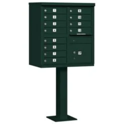 Salsbury Industries® Cluster Mailbox, 12 Boxes, Green