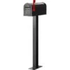 Salsbury Industries® Standard Mailbox Post, Bolted Mount, Black