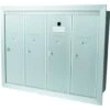 Florence Mfg Four-Door Recessed Mailbox Bank Silver