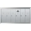 Florence Mfg 6 Door Recessed Mailbox Bank Silver