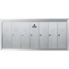 Florence Mfg 7 Door Recessed Mailbox Bank Silver