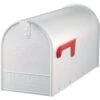 Gibraltar Mailboxes Elite Large Size Premium Steel Post Mount Mailbox In White