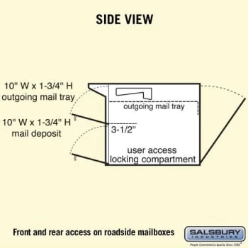 Salsbury Industries® 4300 Series Roadside Mailbox Black - Image 5