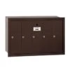Salsbury Industries® Bronze-Vertical Mailbox- Recessed Mounted -5 Doors
