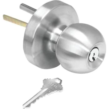 Shield Security® Ball Entry Knob, Satin Chrome