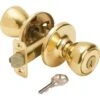 Kwikset® Tylo® Door Knob With Smartkey Security™, Flat Ball, Entry, Grade 3, Metal, Polished Brass