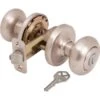 Kwikset® Hancock® Door Knob With Smartkey Security™, Flat Ball, Entry, Grade 2, Metal, Satin Nickel