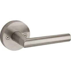Kwikset® Signature® Milan Door Lever, Round, Half Inactive/dummy, Grade 2, Metal, Satin Nickel