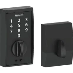 Schlage Century Style Touch Electronic Deadbolt, Matte Black